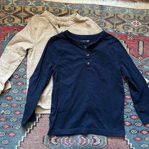 Two 4T Henley long sleeve shirts